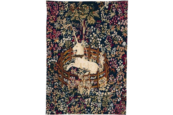 Gobelin tapisserie Licorne captive bleue